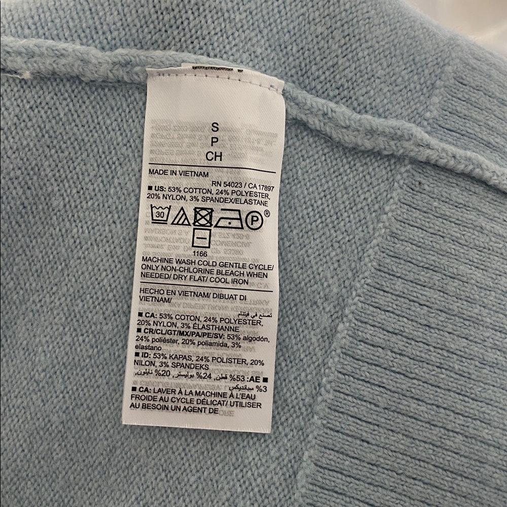Old Navy Soft Blue Knit Crop Tank Top Minimalist Lounge Cami Small - Picture 5 of 5